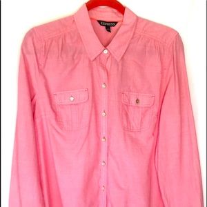 Size L Long Sleeve Button-Down Shirt 100% Cotton